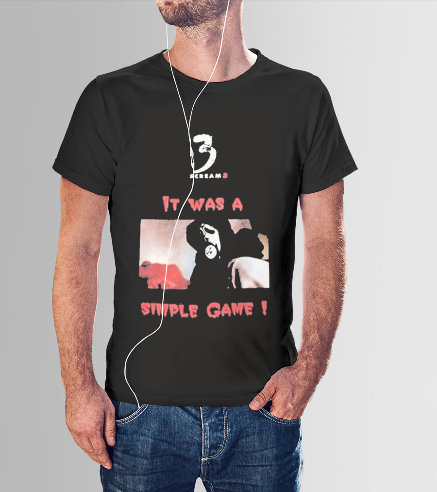 2026 Scream 3 It Was A Simple Game Retro Horror Movie Scene T-Shirt