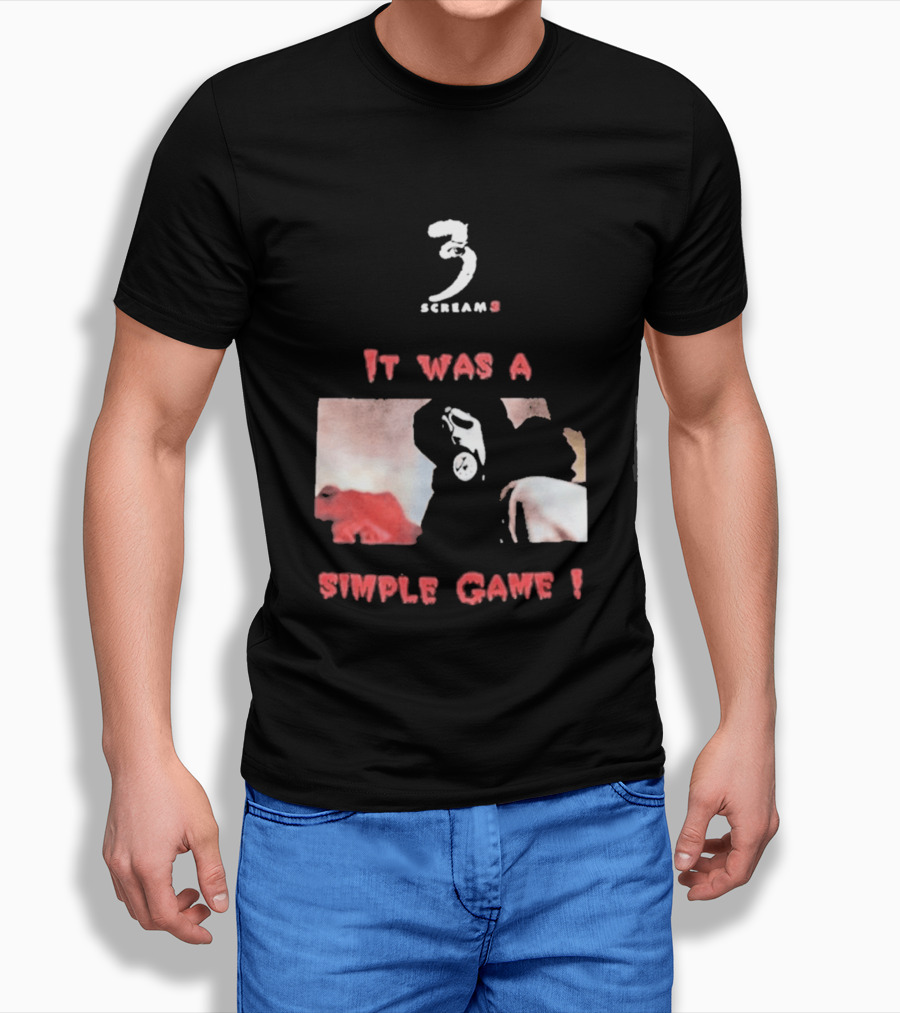 2026 Scream 3 It Was A Simple Game Retro Horror Movie Scene T-Shirt