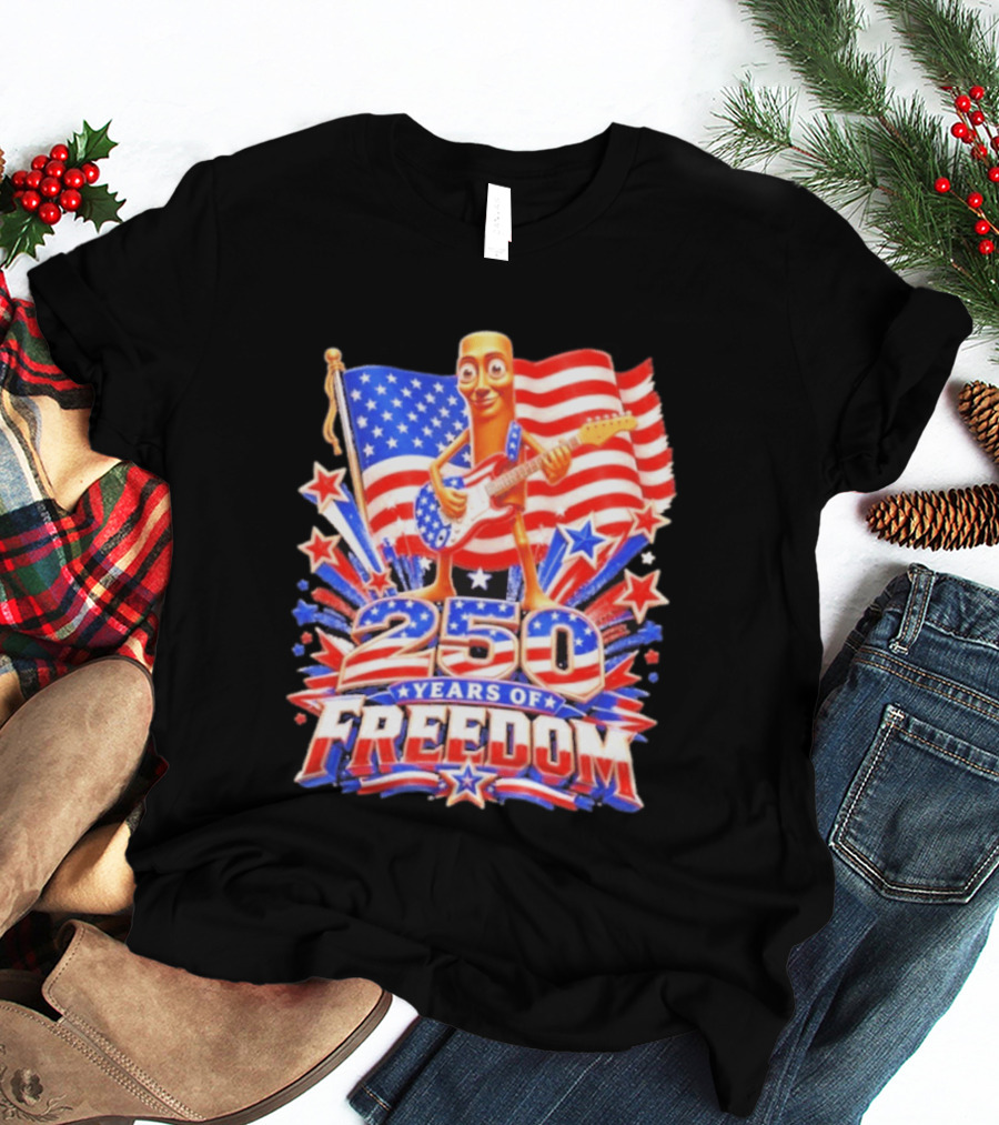 Tung Sahur 250 Years Of Freedom USA Flag 4th July Brainrot Meme T-Shirt