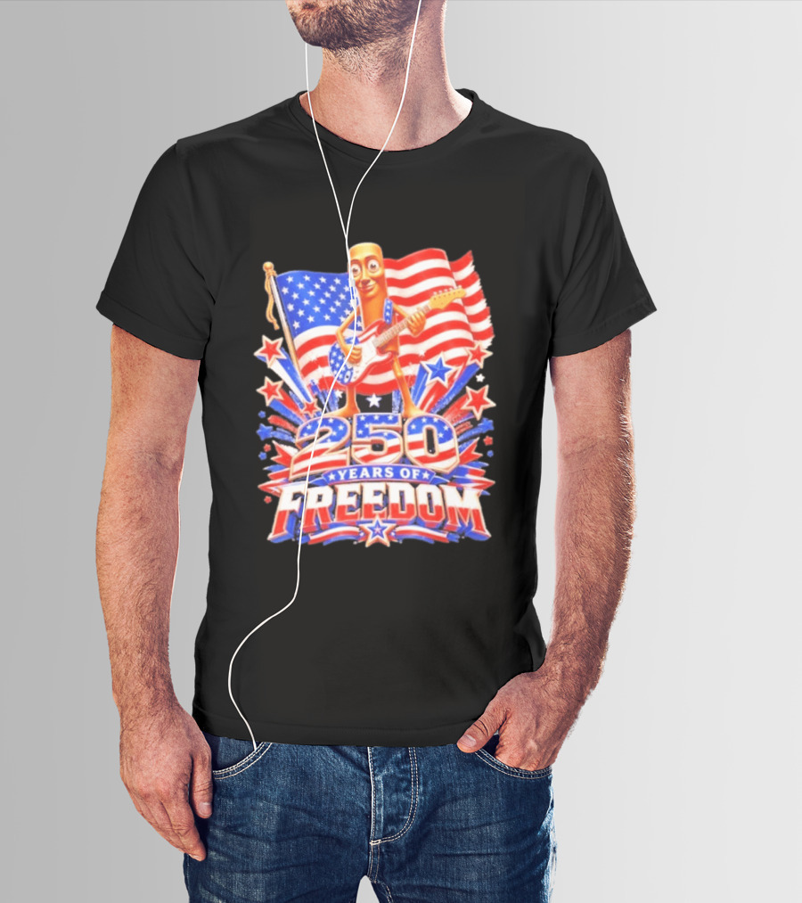 Tung Sahur 250 Years Of Freedom USA Flag 4th July Brainrot Meme T-Shirt