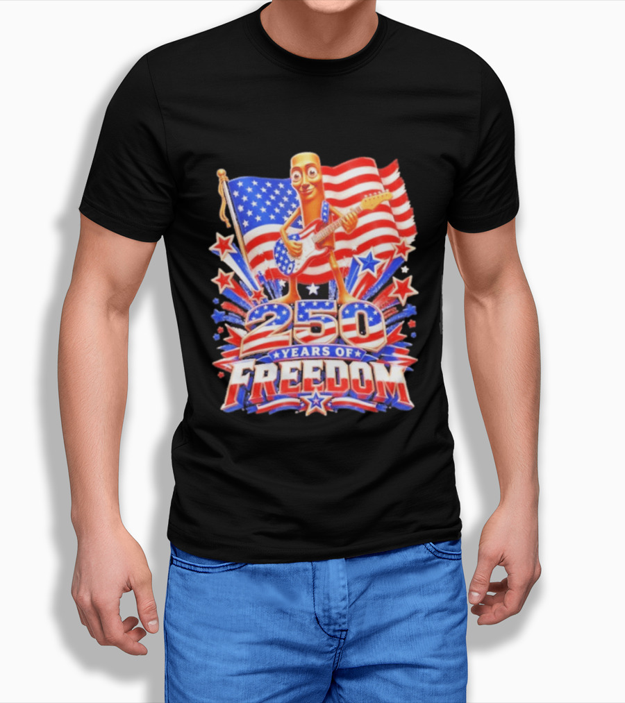 Tung Sahur 250 Years Of Freedom USA Flag 4th July Brainrot Meme T-Shirt