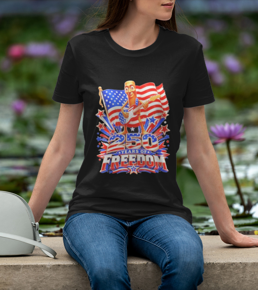 Tung Sahur 250 Years Of Freedom USA Flag 4th July Brainrot Meme T-Shirt