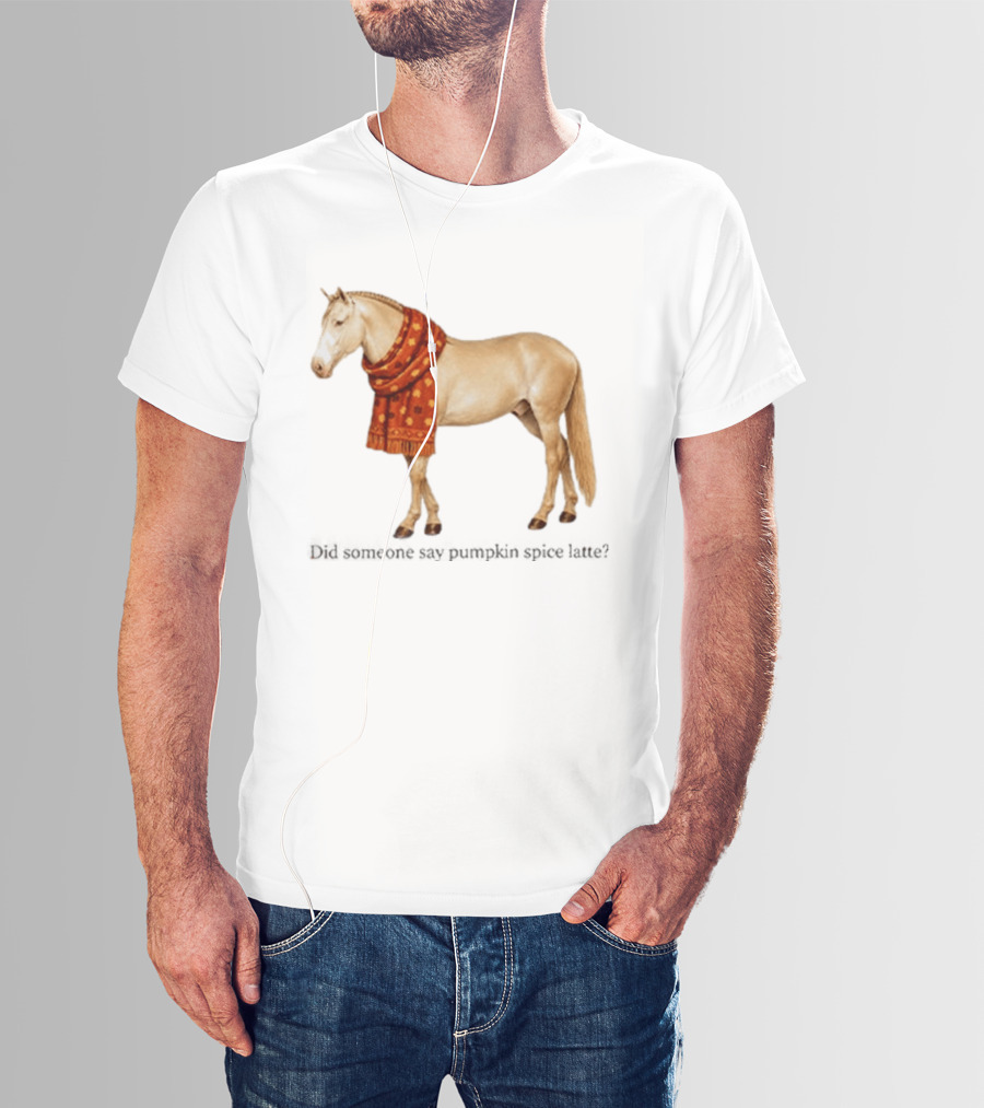 Pumpkin Spice Horse Funny Fall Scarf T-Shirt