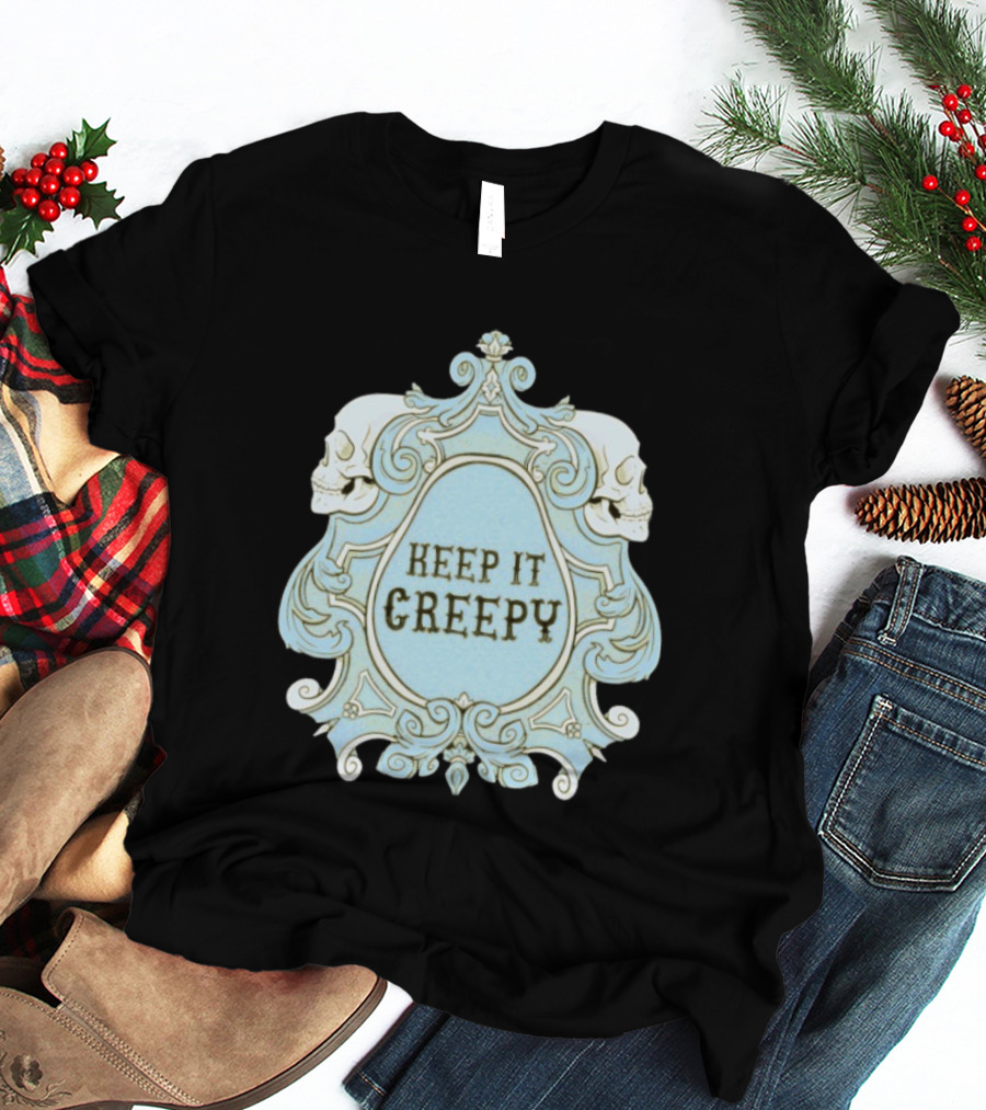 Keep It Creepy Skull Gothic Spooky Horror Vintage Frame T-Shirt