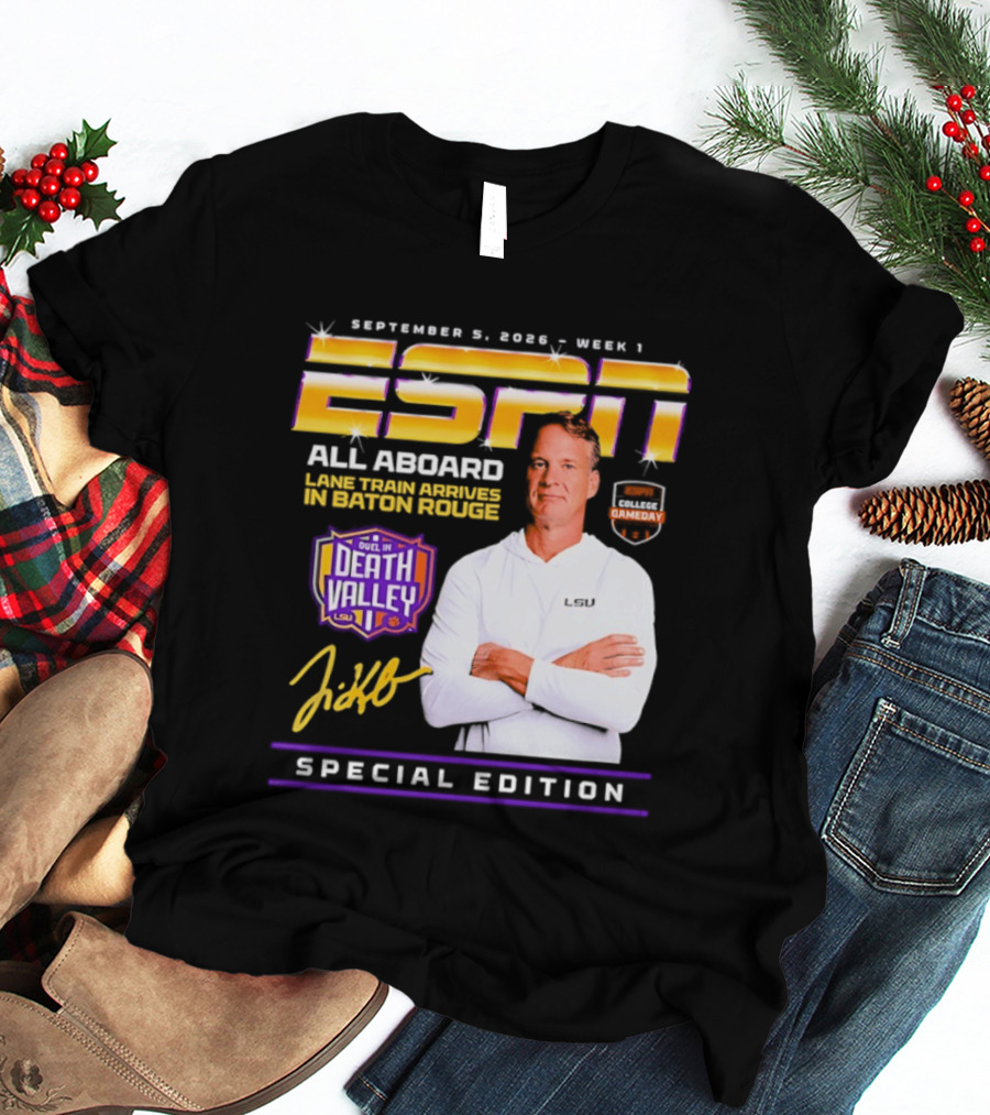ESPN Special Edition September 5 2026 Week 1 All Aboard Tigers Express Death Valley Gameday T-Shirt