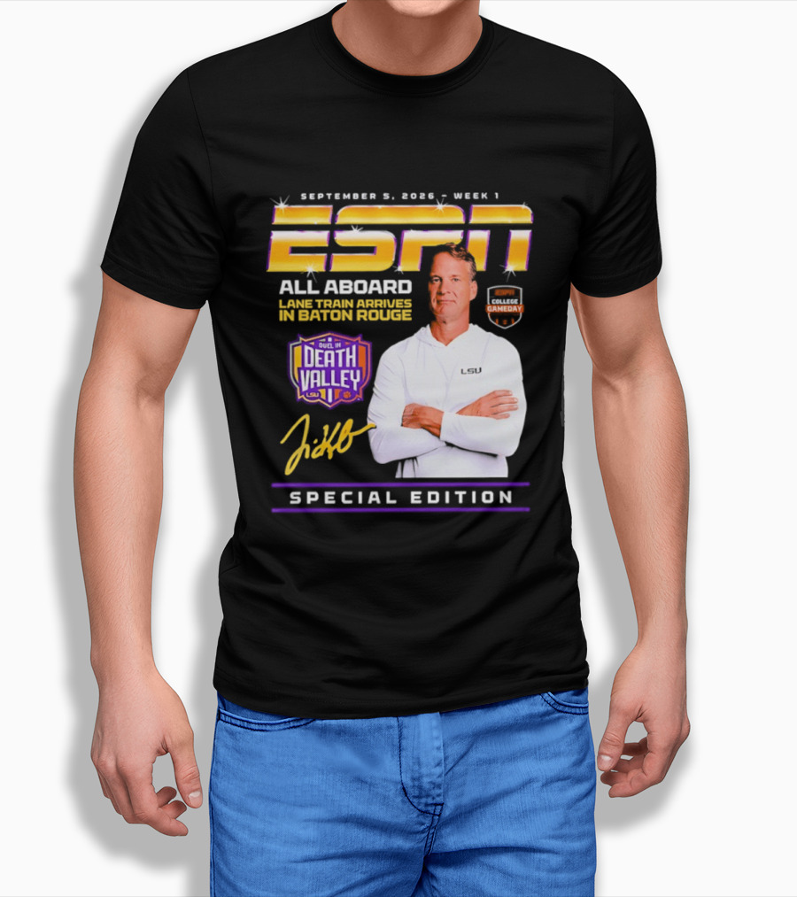 ESPN Special Edition September 5 2026 Week 1 All Aboard Tigers Express Death Valley Gameday T-Shirt