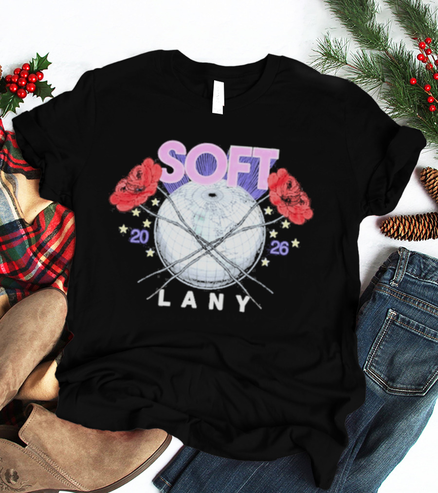 LANY Soft World Tour 2026 Glowing Globe And Red Roses T-Shirt
