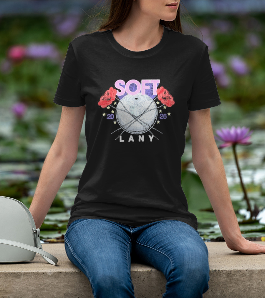 LANY Soft World Tour 2026 Glowing Globe And Red Roses T-Shirt