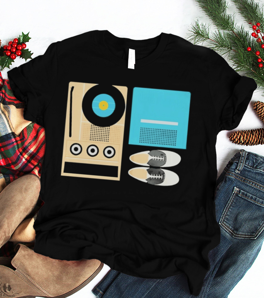 Sam And Suzy Essentials Moonrise Kingdom Record Player Sneakers T-Shirt