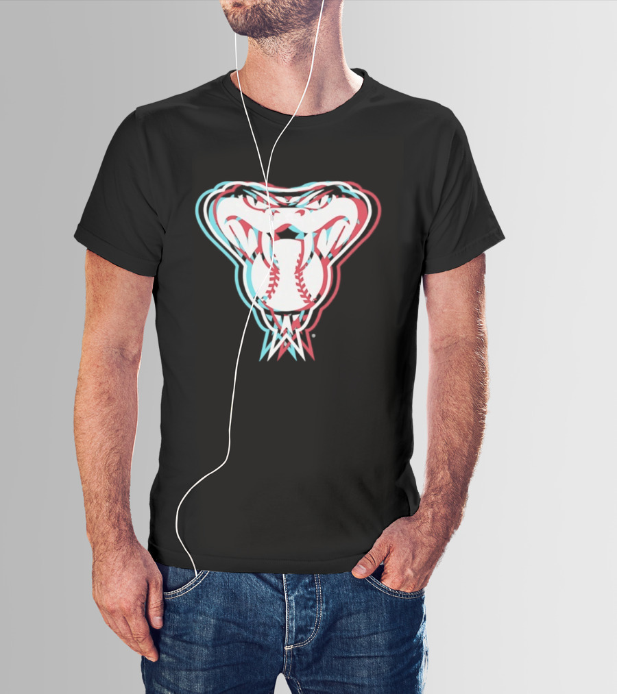 Arizona Diamondbacks Glitch Snake MLB 2026 Season T-Shirt