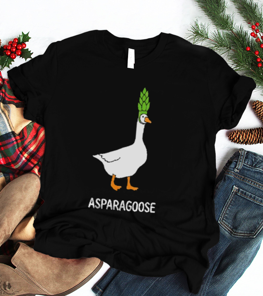 Asparagoose Goose Asparagus Head T-Shirt