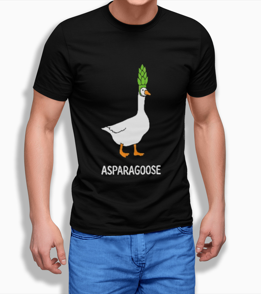 Asparagoose Goose Asparagus Head T-Shirt