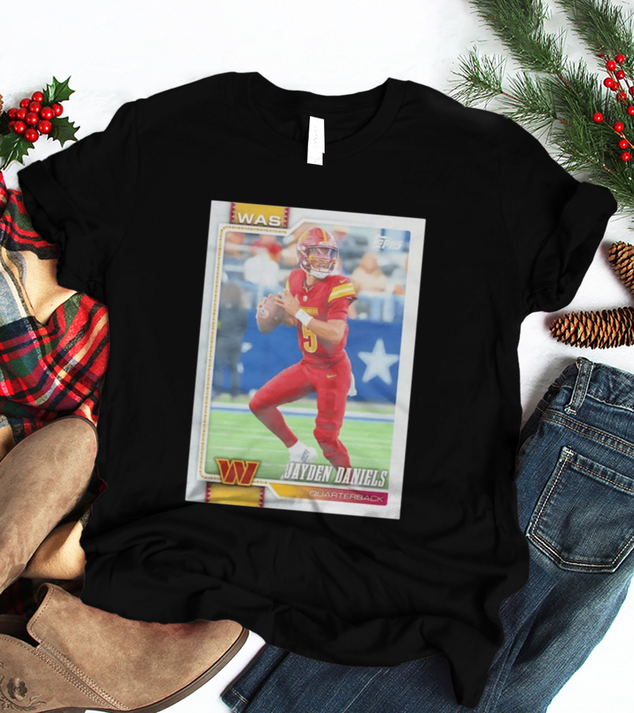 Jayden Daniels Washington Commanders Quarterback 2026 Topps Football T-Shirt