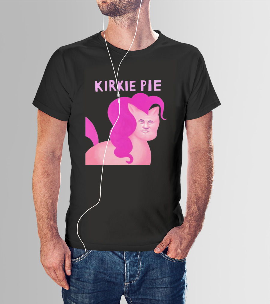 Kirkie Pie Pink Pony Cartoon Face T-Shirt