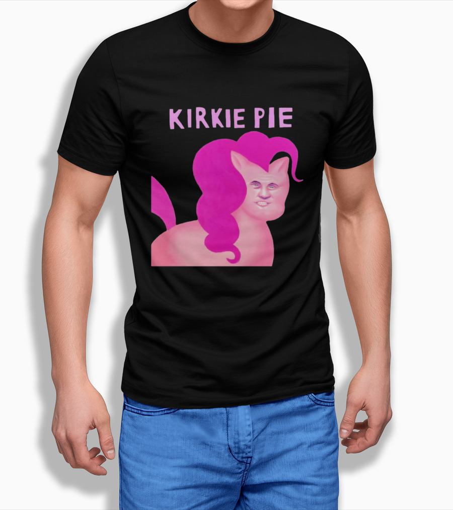 Kirkie Pie Pink Pony Cartoon Face T-Shirt