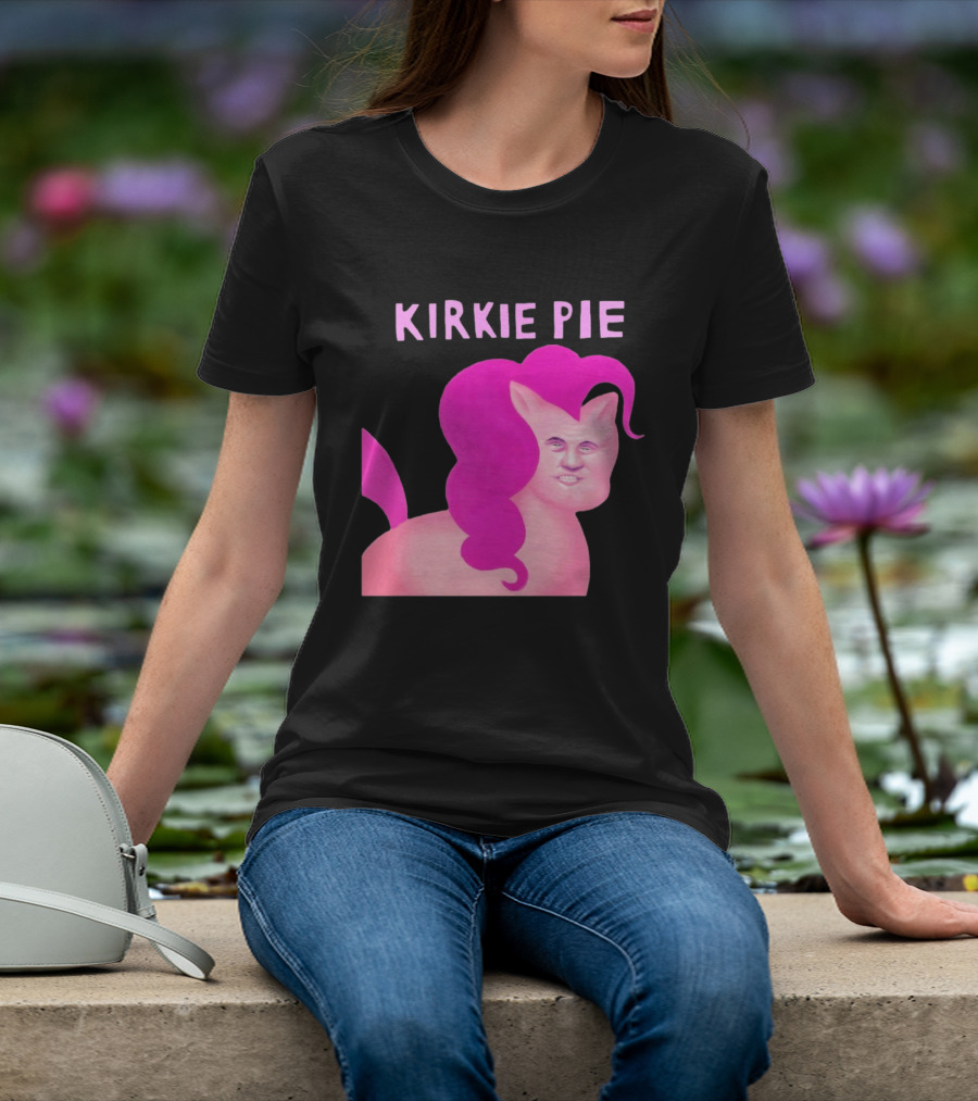 Kirkie Pie Pink Pony Cartoon Face T-Shirt