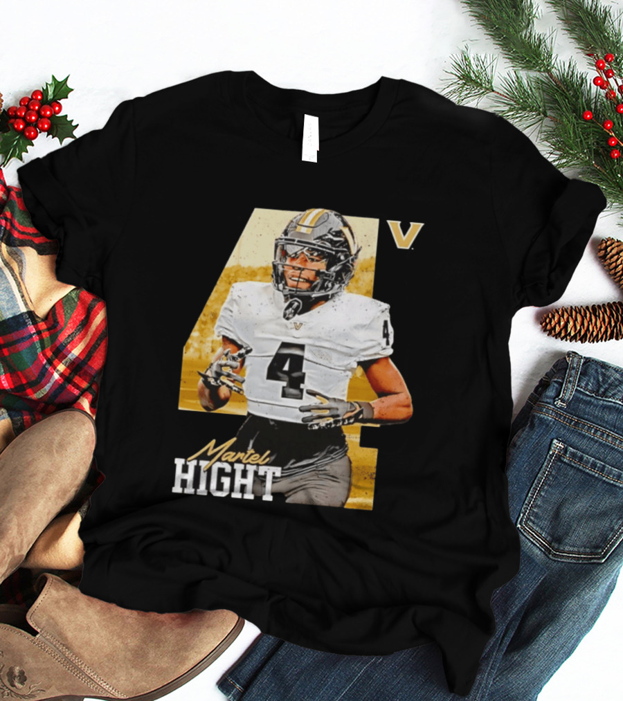 Vanderbilt Commodores Martel Hight 4 NCAA Football Player T-Shirt