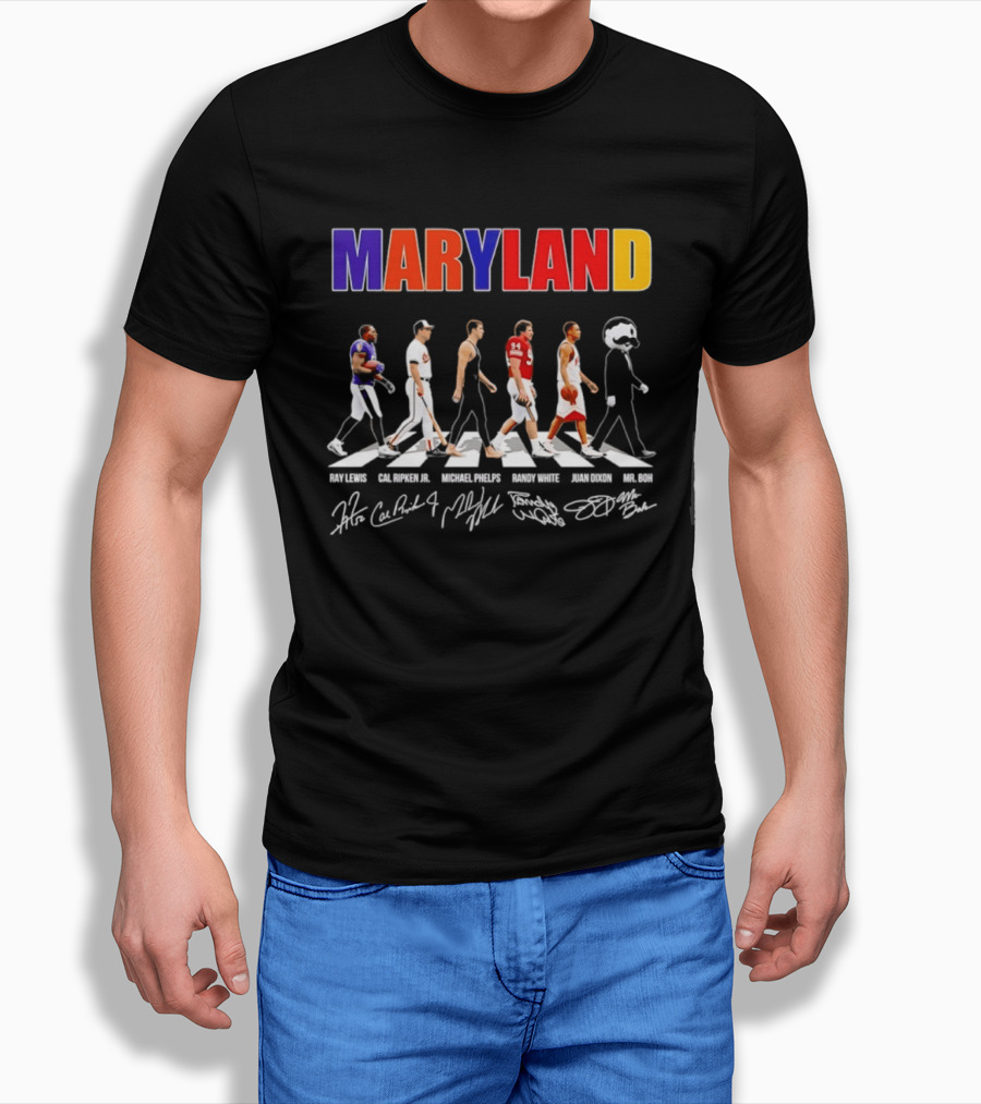 Maryland Ray Lewis Cal Ripken Jr Michael Phelps Randy White Juan Dixon Mr Boh T-Shirt