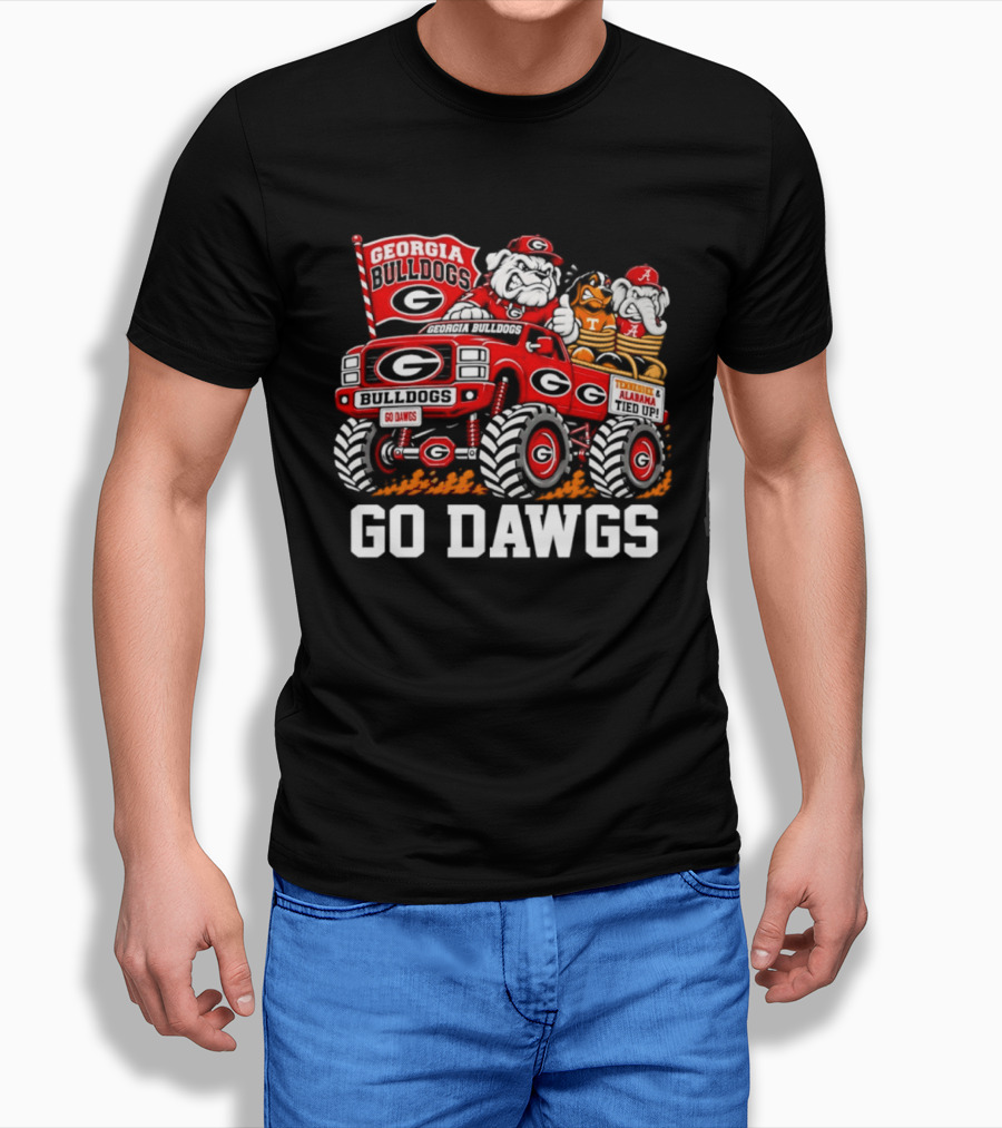 Georgia Bulldogs Monster Truck Go Dawgs Rivalry With Tennessee Alabama T-Shirt