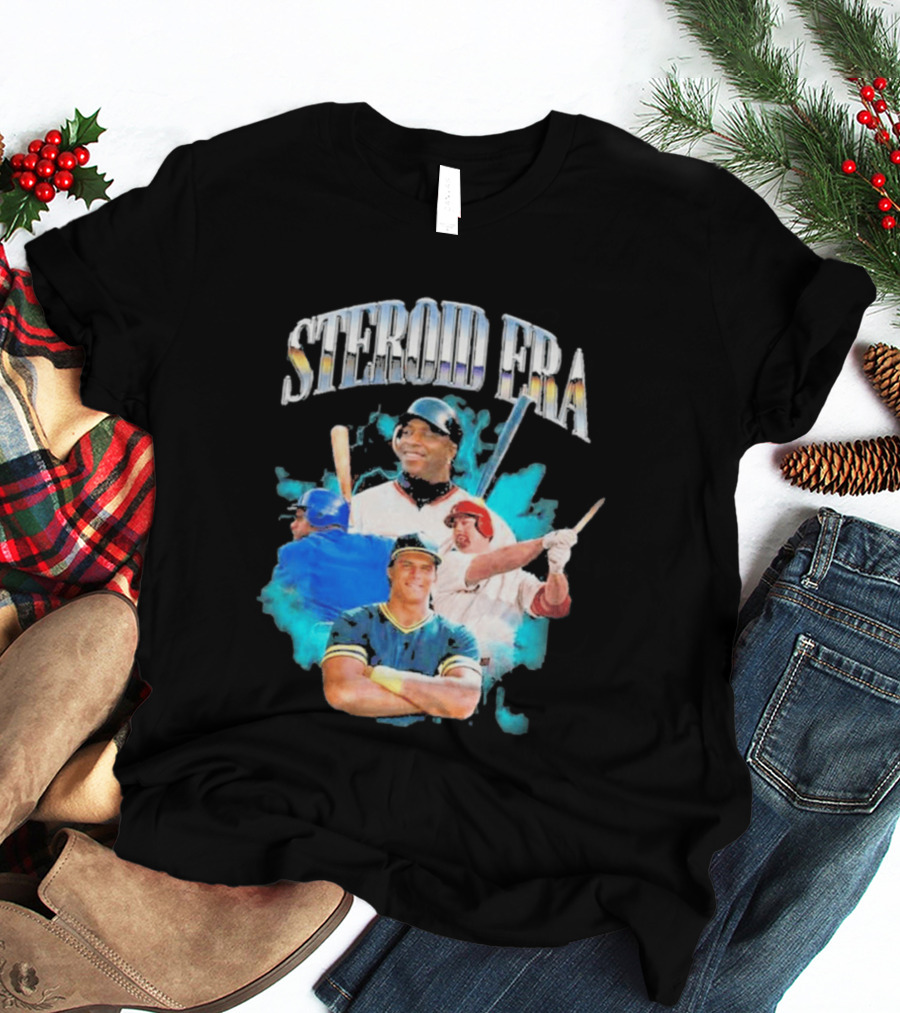 Steroid Era Baseball Players Montage With Bats And Uniforms T-Shirt