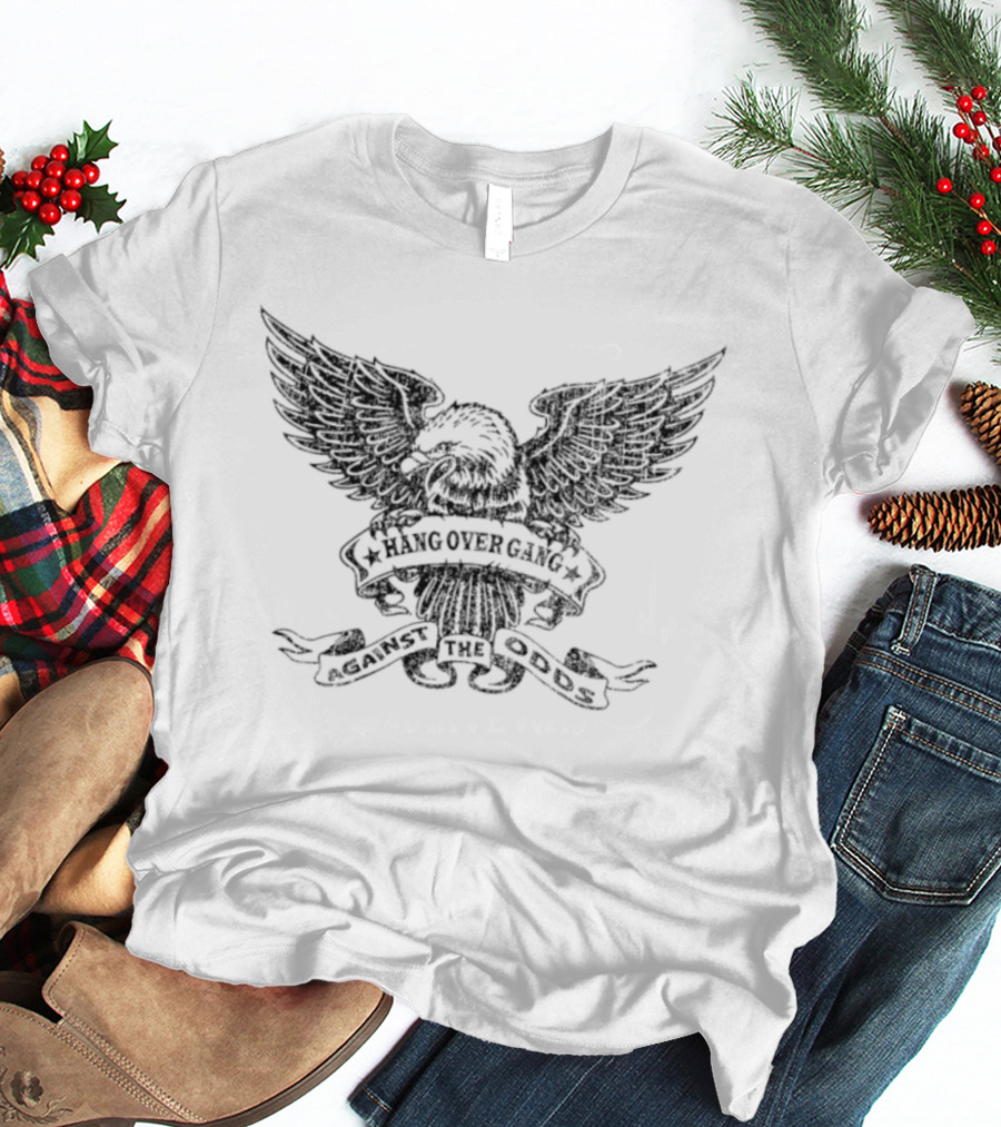 Against The Odds Blood Sweat And More Blood American Eagle Crest T-Shirt