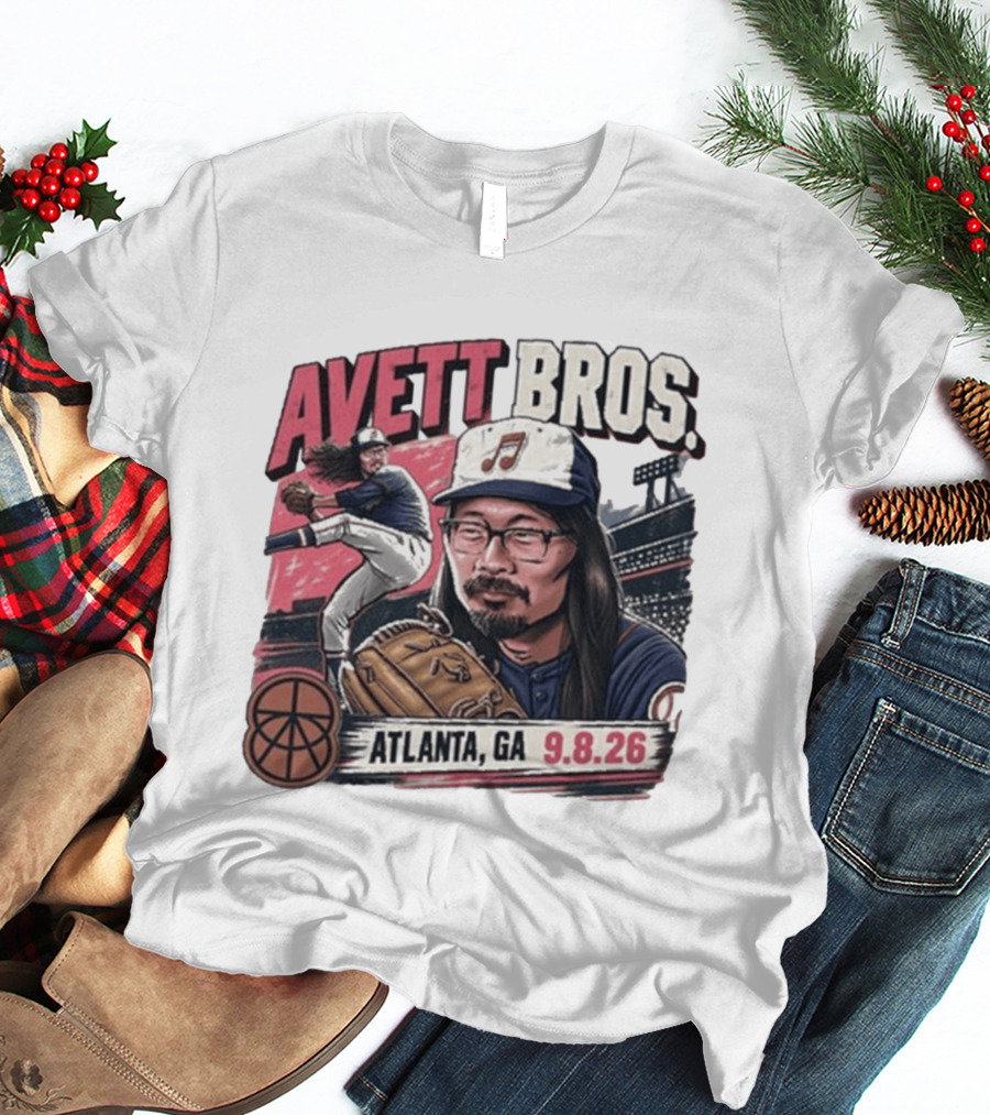 Avett Bros Baseball Themed Atlanta GA Sep 08 2026 Concert T-Shirt