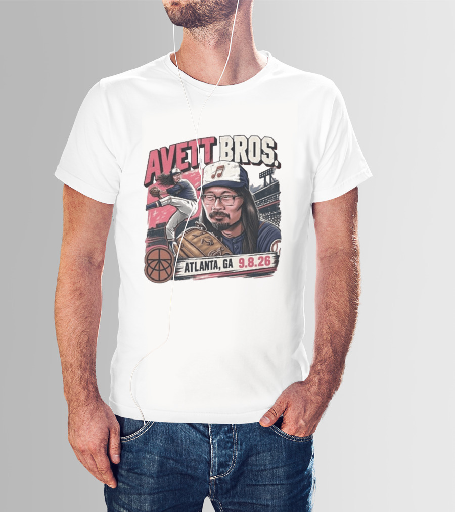 Avett Bros Baseball Themed Atlanta GA Sep 08 2026 Concert T-Shirt