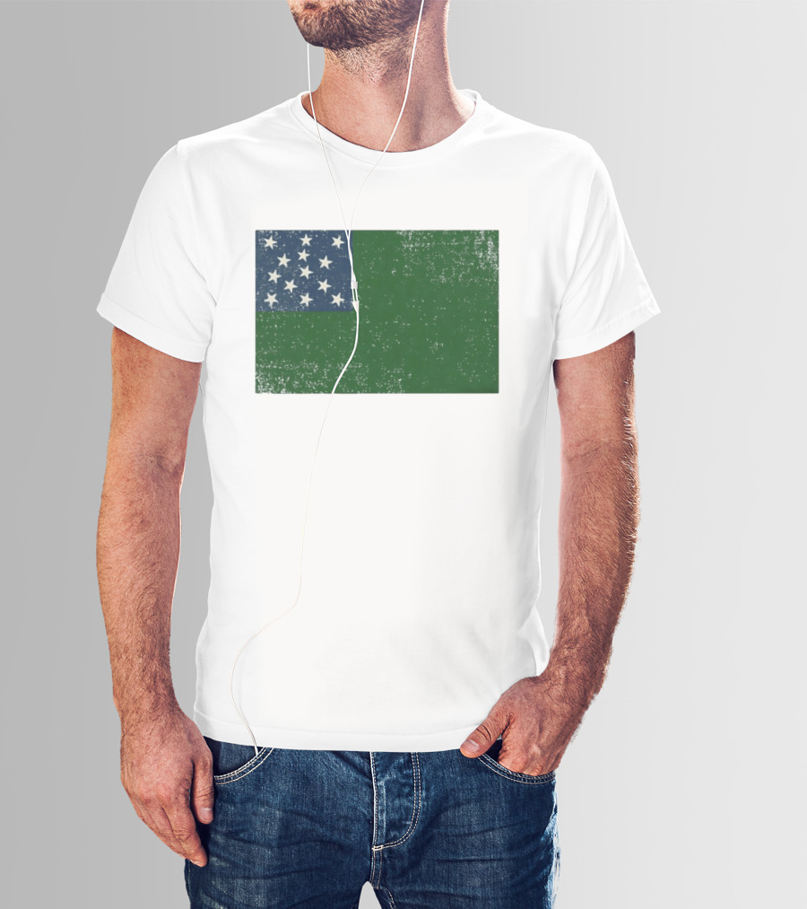 Vermont Historical Green Mountain Boys Flag Distressed T-Shirt