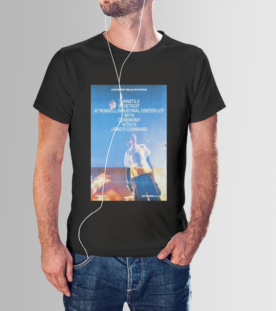 Supporting Dream Of Detroit Turnstile Russell Industrial Center Ceremony Hitech King's Command September 11 2026 Michigan T-Shirt