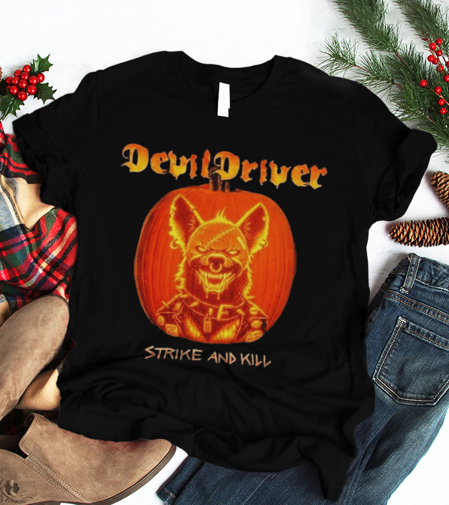 DevilDriver Halloween 2026 Strike And Kill Pumpkin T-Shirt