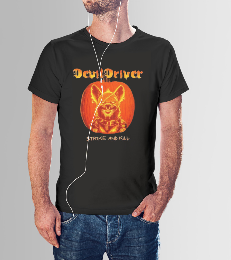 DevilDriver Halloween 2026 Strike And Kill Pumpkin T-Shirt