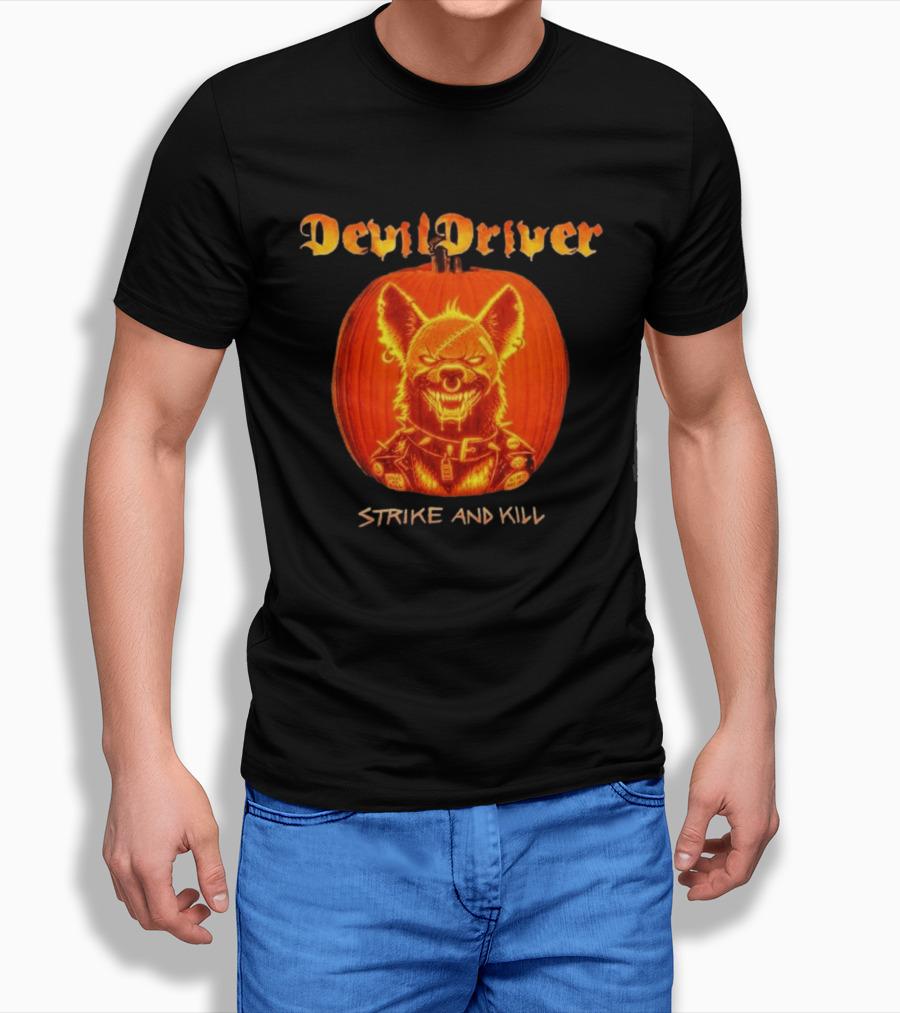 DevilDriver Halloween 2026 Strike And Kill Pumpkin T-Shirt