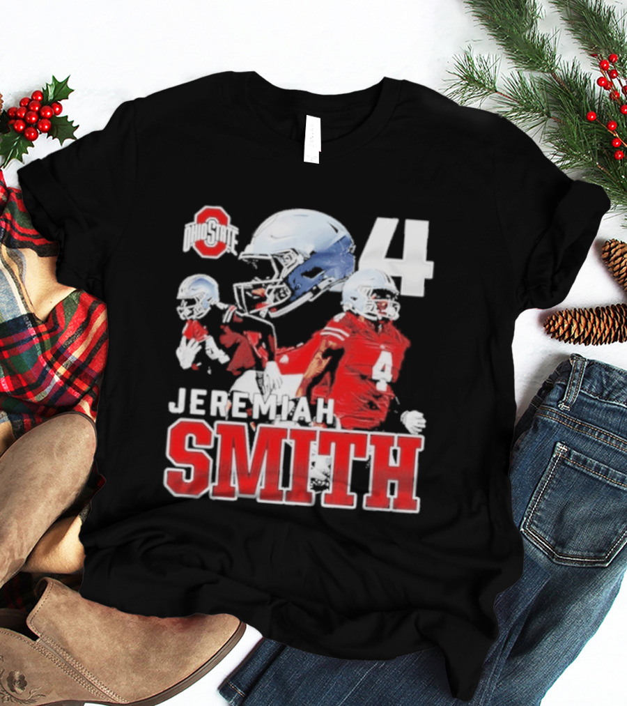 Ohio State Buckeyes NCAA Football Jeremiah Smith Number 4 T-Shirt