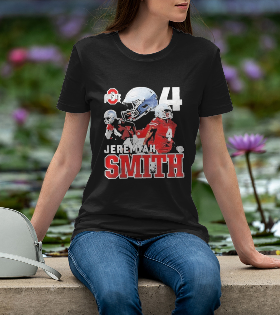 Ohio State Buckeyes NCAA Football Jeremiah Smith Number 4 T-Shirt