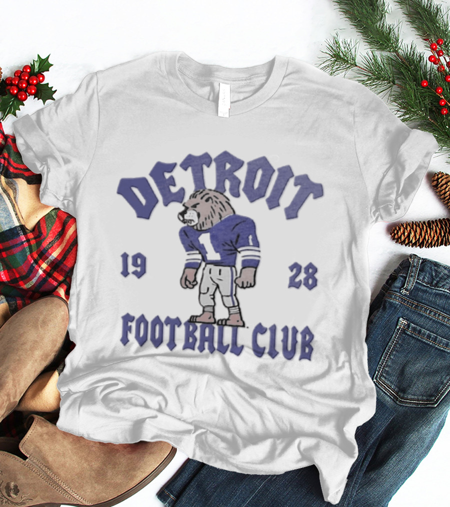 Detroit Lions 1928 Football Club Vintage Lion Sports T-Shirt