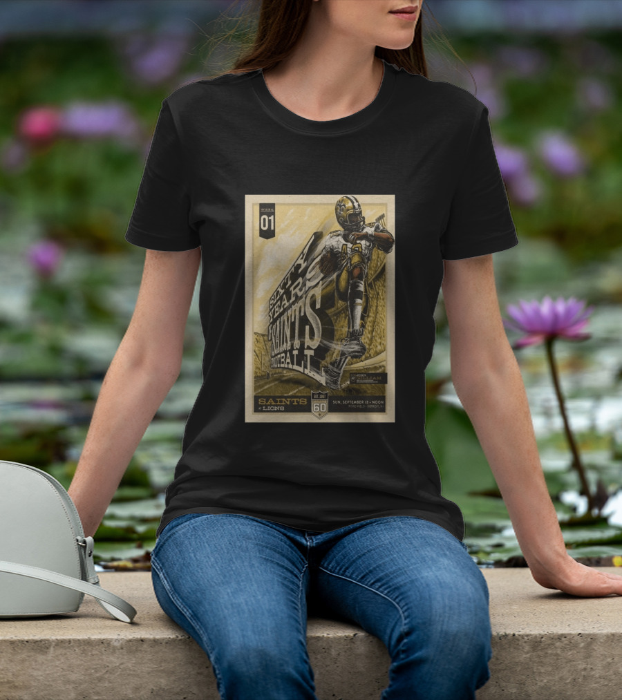 New Orleans Saints Vs Detroit Lions 60th Anniversary John Gilliam Tribute September 13 2026 Ford Field T-Shirt