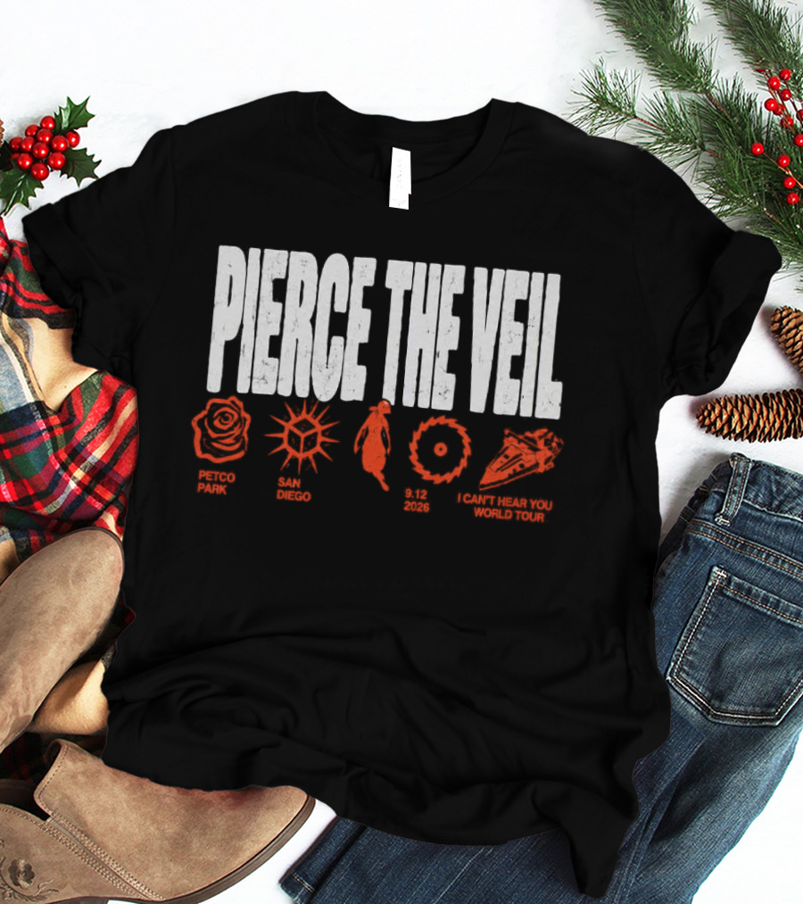 Pierce The Veil San Diego September 12 2026 Symbols Live At Petco Park T-Shirt