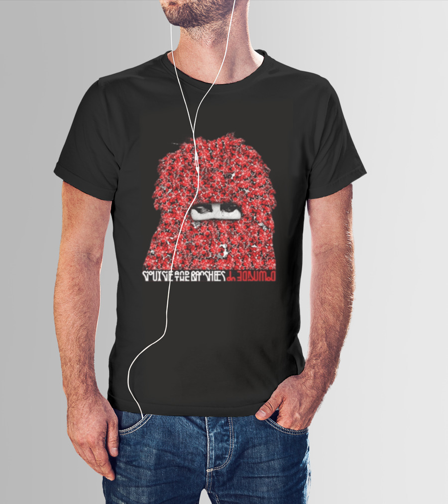 Siouxsie And The Banshees I Promise Red Floral Mask Eyes T-Shirt