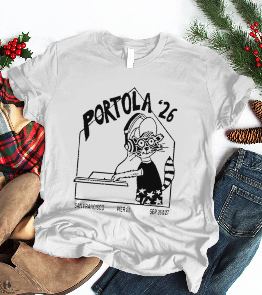 Portola 2026 San Francisco Festival DJ Cat T-Shirt