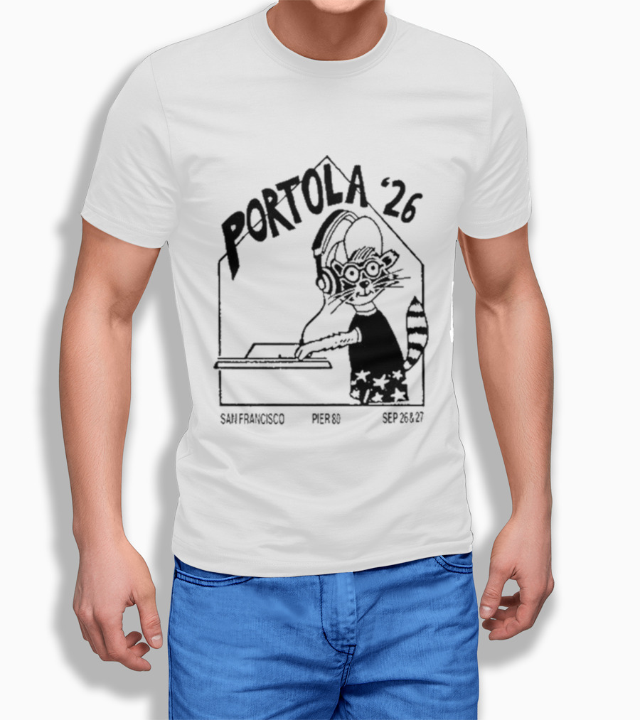 Portola 2026 San Francisco Festival DJ Cat T-Shirt
