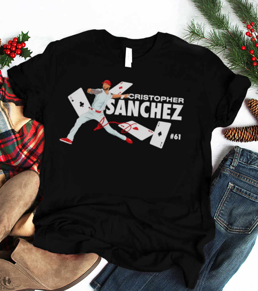 Cristopher Sanchez Philadelphia Phillies MLB Player Ace Card 2026 T-Shirt
