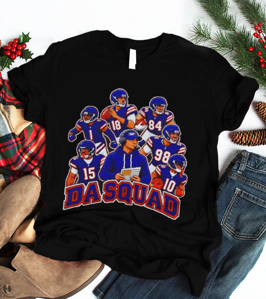 Da Squad Chicago Bear 8bit Game Quarterbacks And Coach Pixel T-Shirt