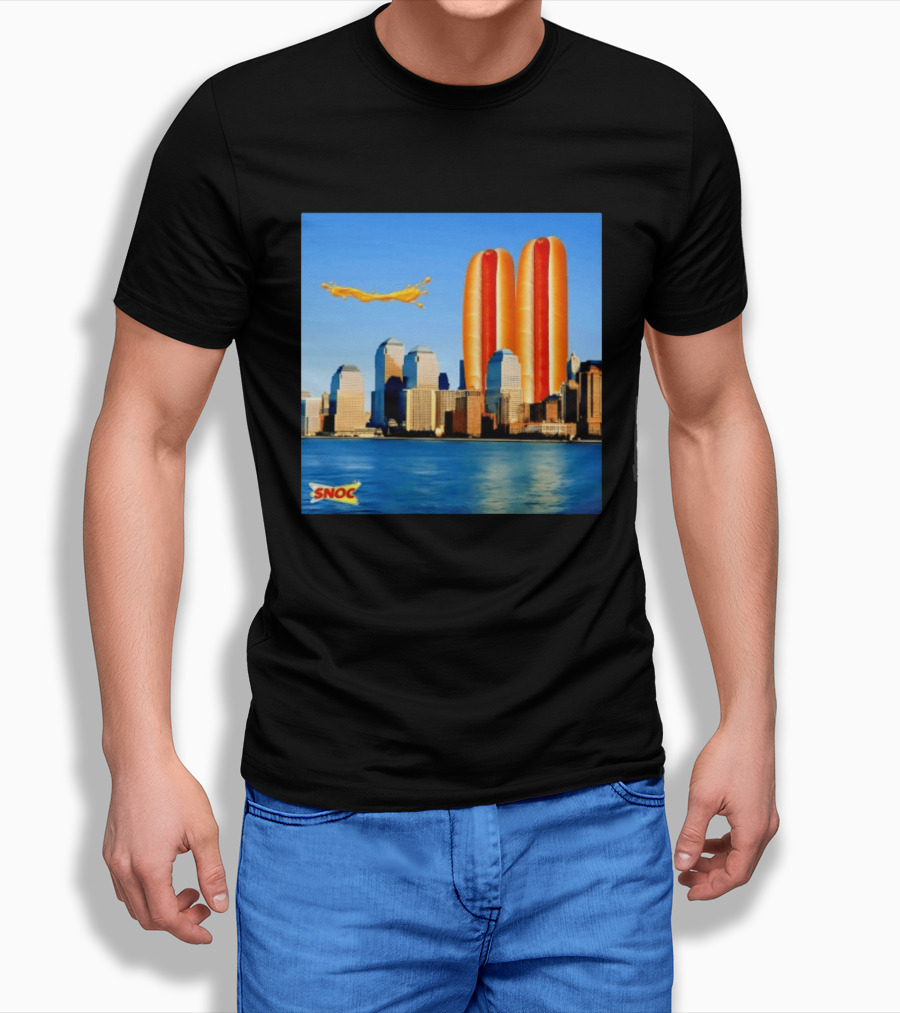 Snoc Hot Dog Twin Towers New York City 911 Event T-Shirt