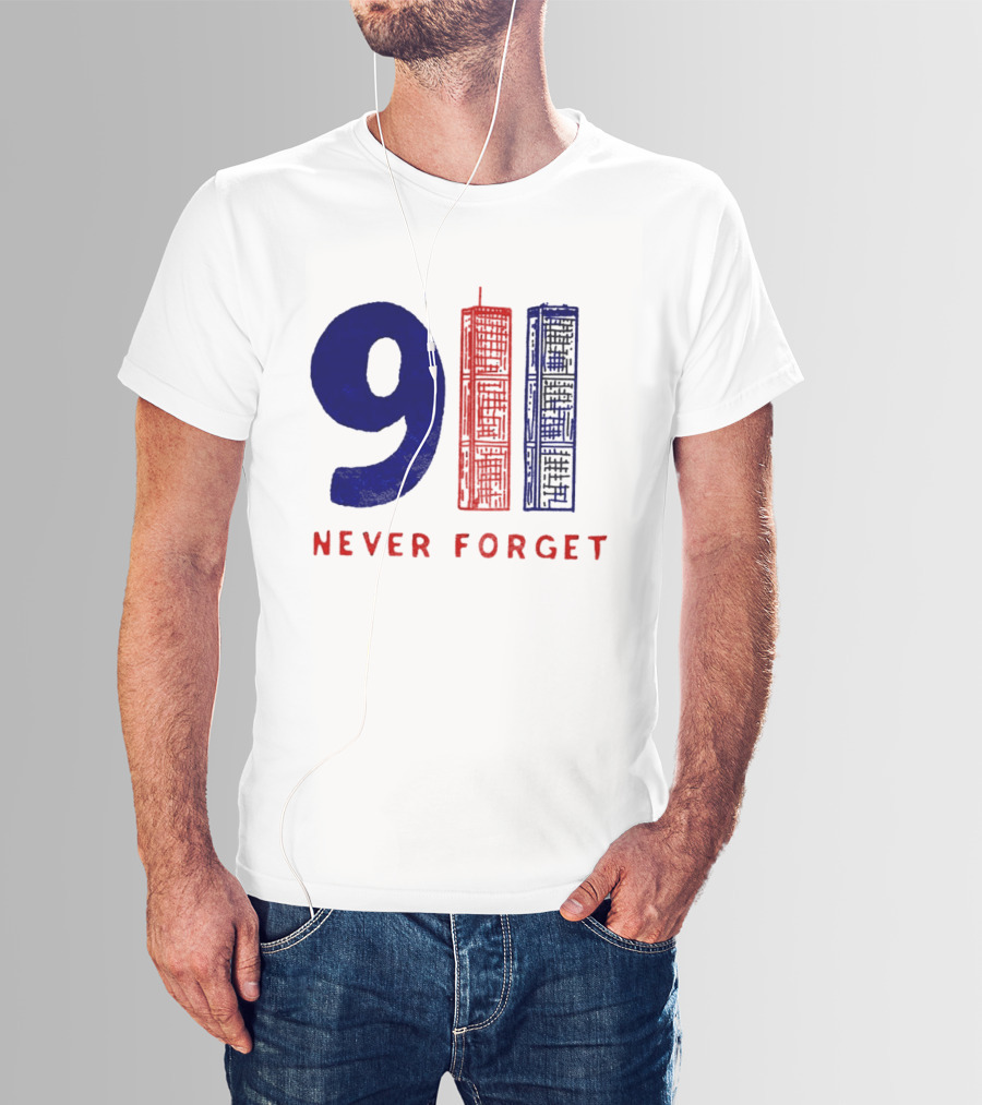 9/11 Never Forget Twin Towers American Patriotism T-Shirt