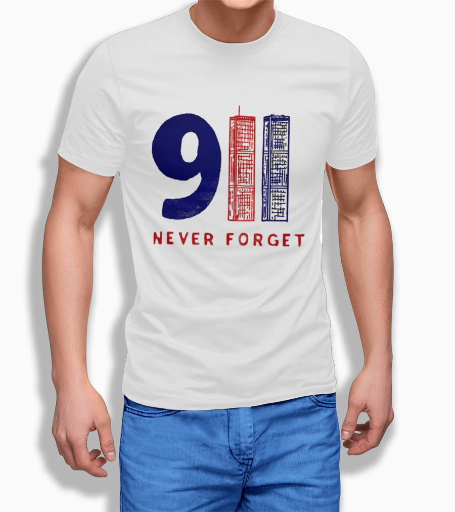 9/11 Never Forget Twin Towers American Patriotism T-Shirt