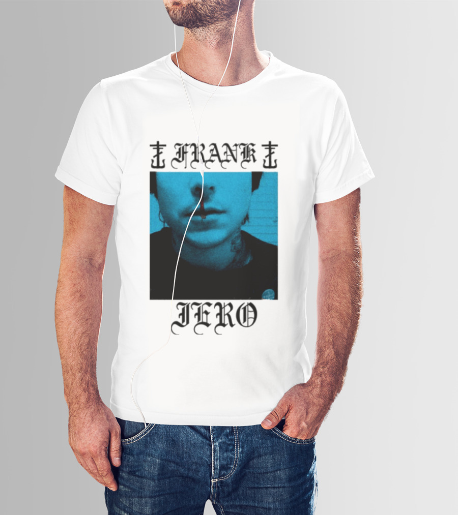 FRANK IERO Bloody Nose Blue White T-Shirt