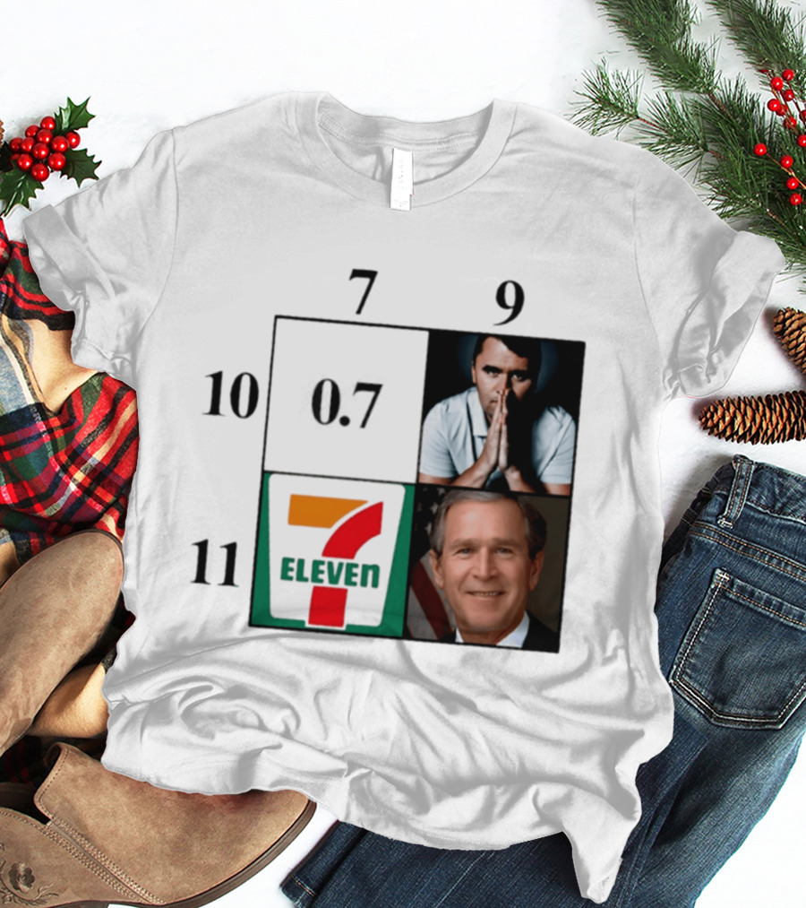 7 Eleven 07 George W. Bush Charlie Kirk Punnett Square 9 10 11 T-Shirt