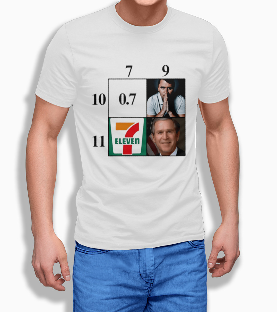 7 Eleven 07 George W. Bush Charlie Kirk Punnett Square 9 10 11 T-Shirt