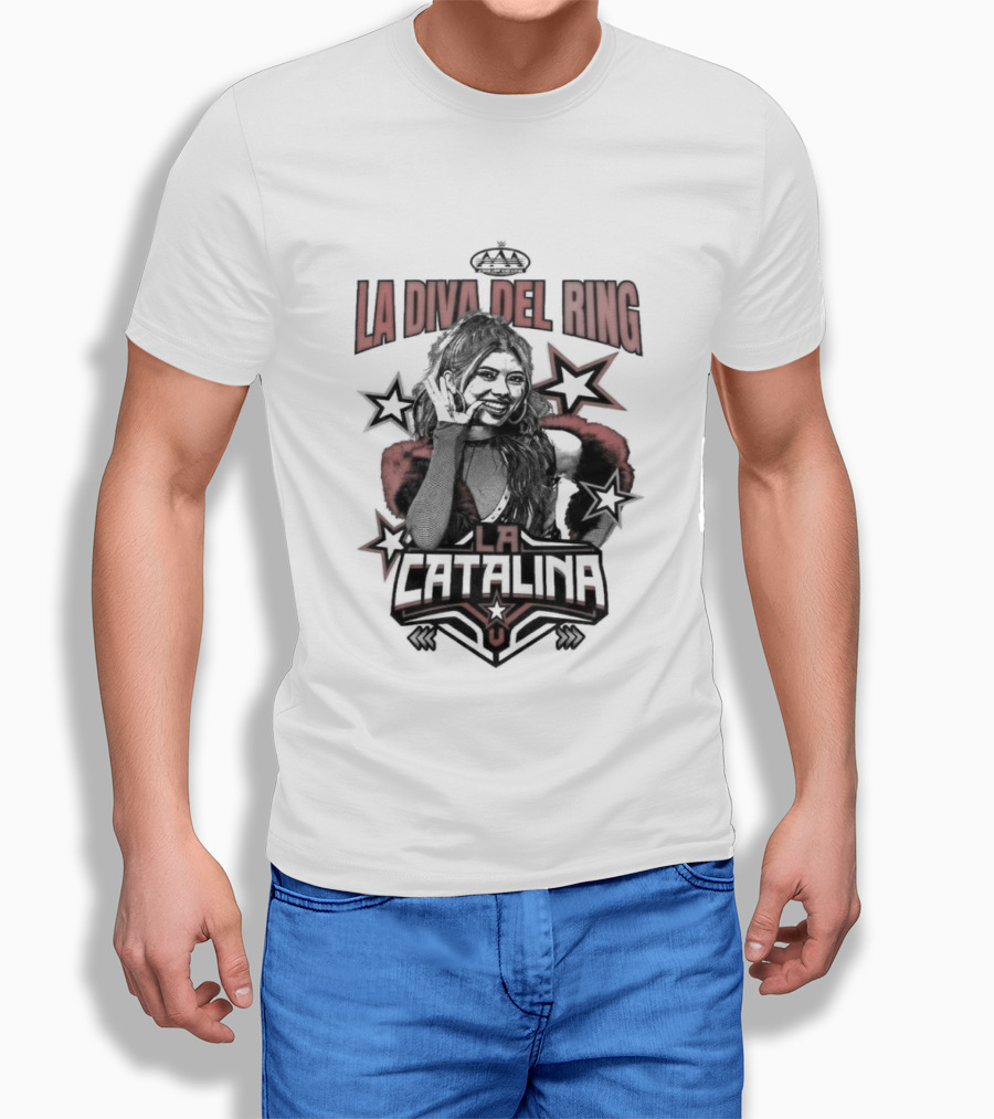 La Catalina AAA La Diva Del Ring Wrestling Star Crowned Glory T-Shirt