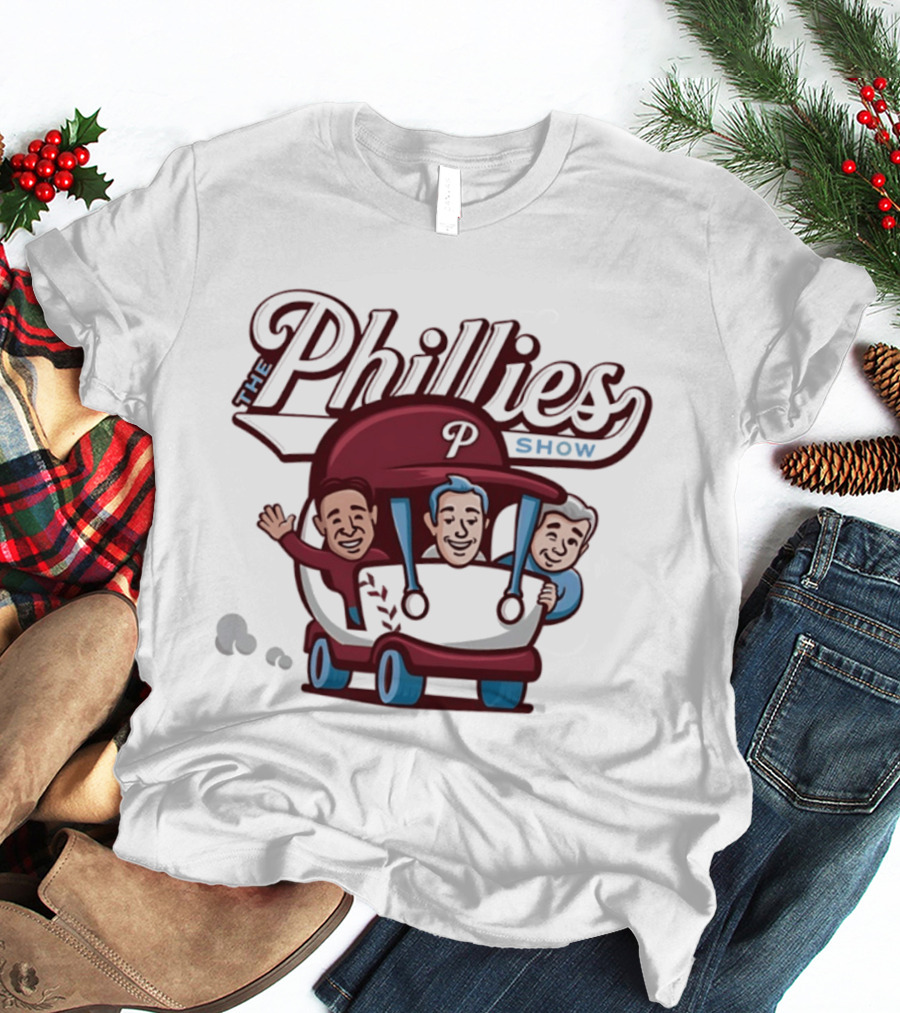 Philadelphia Phillies The Phillies Show Vintage Cartoon Golf Cart T-Shirt